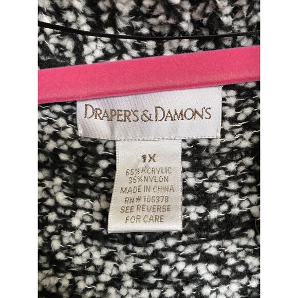 Drapers and Damons Sz 1X Chunky Open Front Fringe Sweater Vest Coastal Grandma - Picture 3 of 10